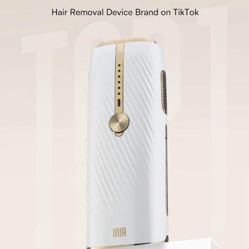 White and Gold Hair Removal Device